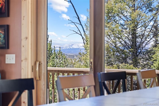 1838 E Longbow Dr, Como, CO 80432 - dining area view of a mountainous background