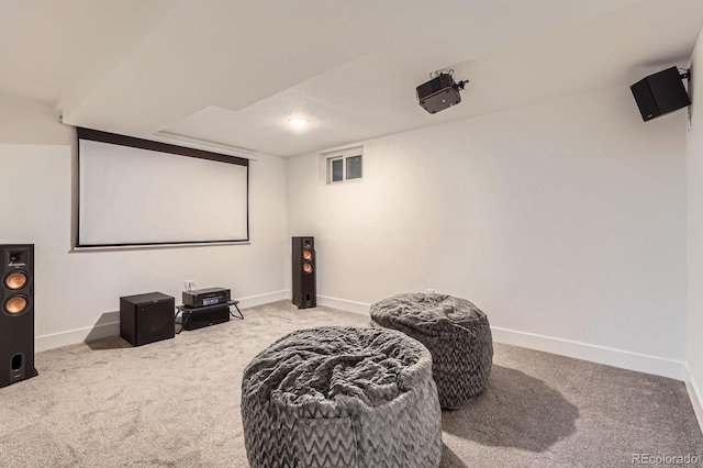 10698 W 26th Ave, Lakewood, CO 80215 - carpeted home theater room with baseboards