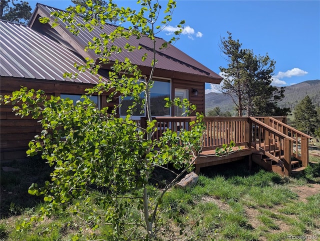 613 Macdonald Pl, Fort Garland, CO 81133 - deck with a mountain view