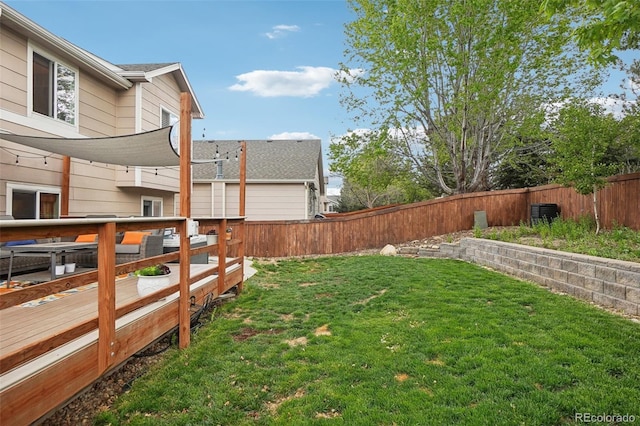 12753 Buckhorn Creek St, Parker, CO 80134 - view of yard with a wooden deck