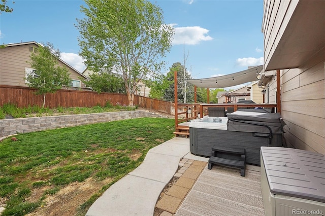 12753 Buckhorn Creek St, Parker, CO 80134 - view of yard featuring a hot tub and a wooden deck