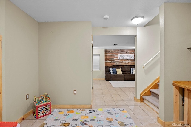 11188 Latigo Ln, Parker, CO 80138 - rec room with light tile patterned floors and baseboards