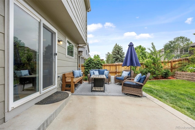 11188 Latigo Ln, Parker, CO 80138 - view of patio featuring an outdoor hangout area