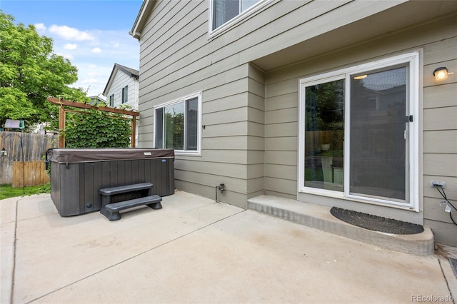 11188 Latigo Ln, Parker, CO 80138 - view of patio / terrace with a hot tub