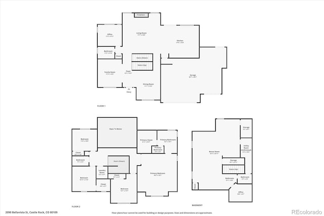 2090 Bellavista St, Castle Rock, CO 80109 - floor plan / room layout