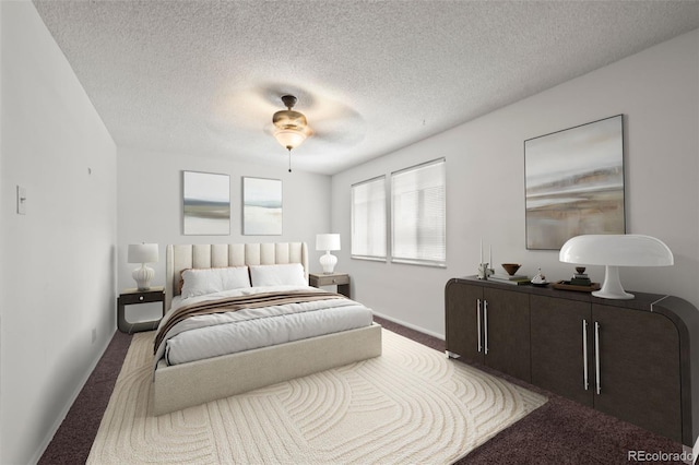 11651 Pennsylvania St, Northglenn, CO 80233 - carpeted bedroom with a textured ceiling, baseboards, and ceiling fan