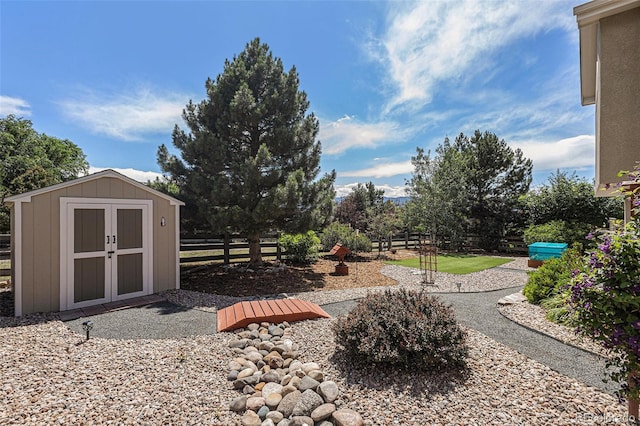 149 Walters Creek Dr, Monument, CO 80132 - view of yard with a storage unit