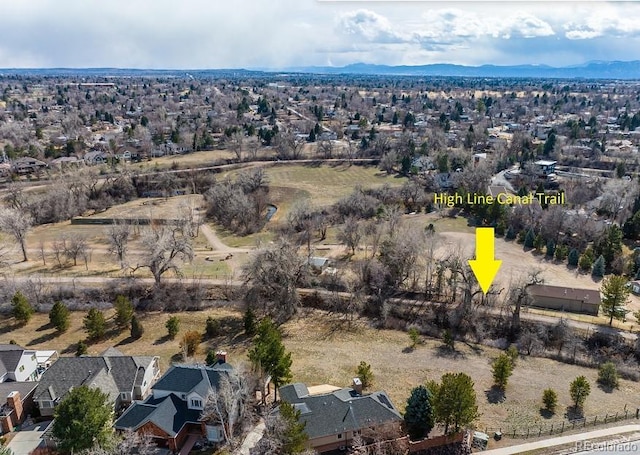 4212 E Orchard Pl, Centennial, CO 80121 - aerial view of residential area with a mountain backdrop