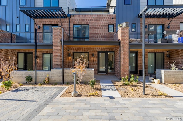 exterior space with a balcony