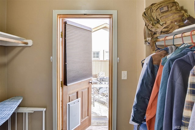 view of walk in closet