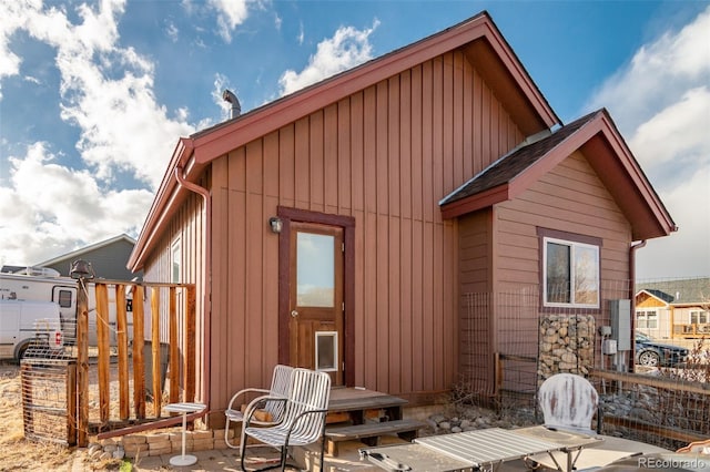 back of house with a patio area