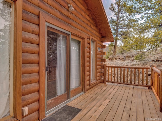 view of wooden deck