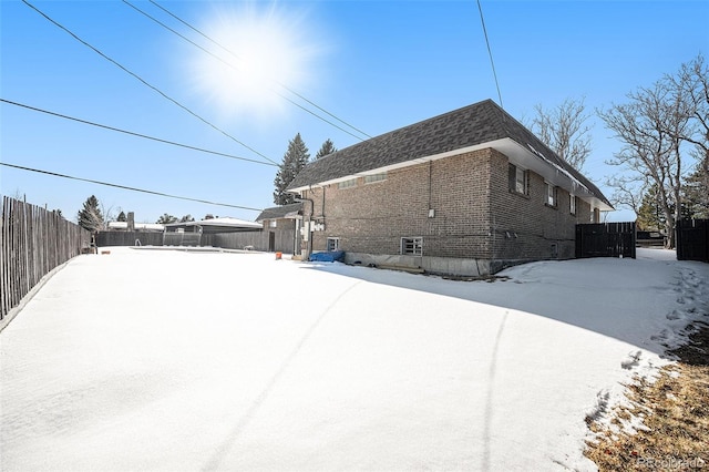 view of snowy exterior