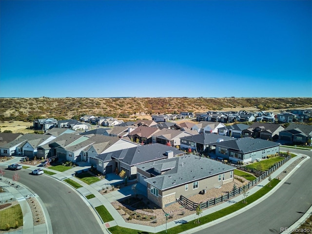 aerial view featuring a residential view