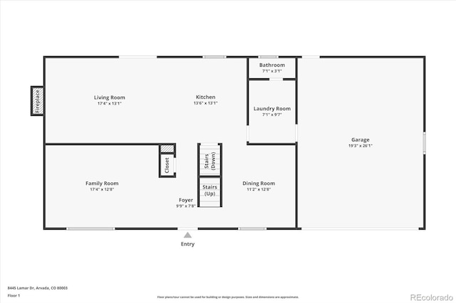 8445 Lamar Dr, Arvada, CO 80003 - view of floor plan / room layout