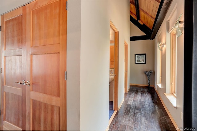 116 Ramona Rd, Golden, CO 80403 - corridor featuring dark wood finished floors and baseboards