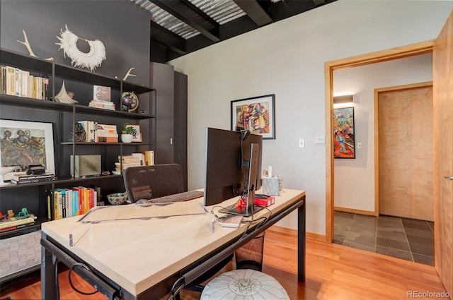116 Ramona Rd, Golden, CO 80403 - home office with wood finished floors and baseboards