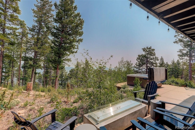 116 Ramona Rd, Golden, CO 80403 - view of patio with a hot tub