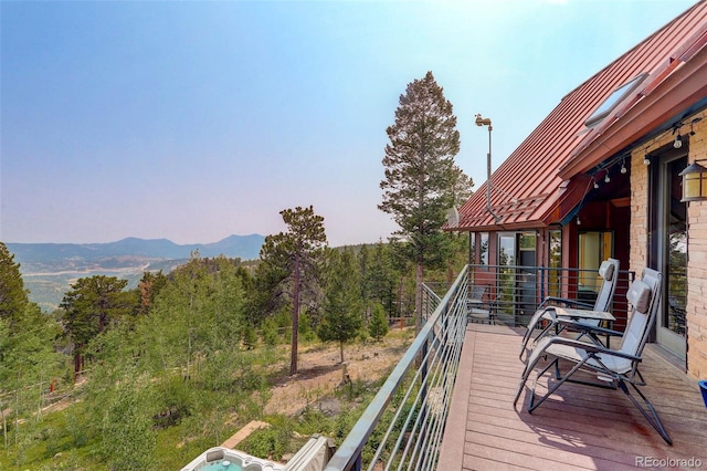 116 Ramona Rd, Golden, CO 80403 - wooden deck with a mountain view and a forest view