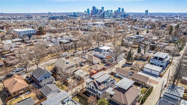 bird's eye view featuring a view of city