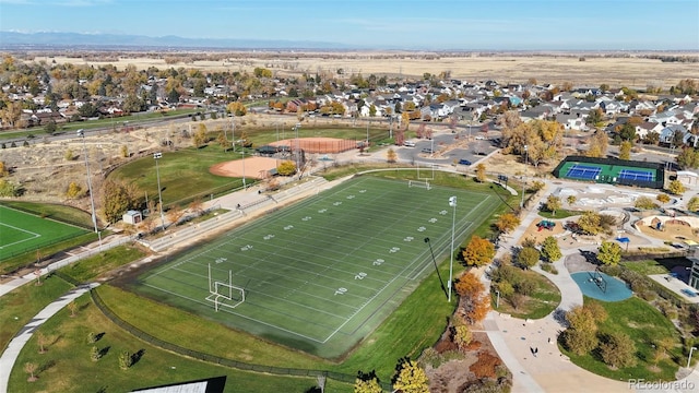 drone / aerial view featuring a residential view