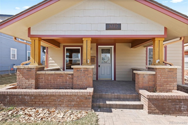 view of front of home featuring a porch