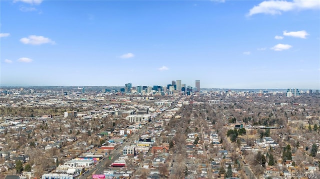 aerial view featuring a view of city