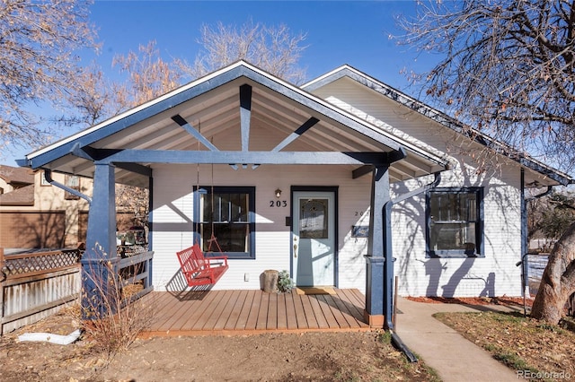 bungalow with a porch