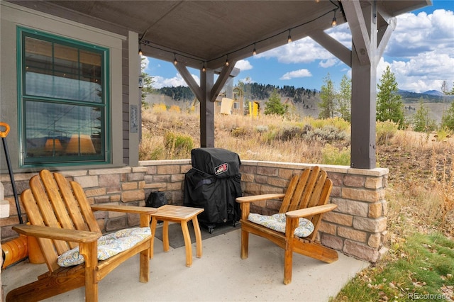 view of patio featuring area for grilling