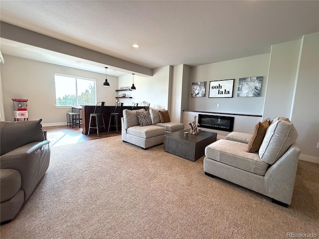 3125 Red Kit Rd, Franktown, CO 80116 - living room featuring carpet floors and recessed lighting