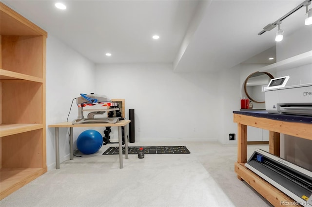 978 Mercury Cir, Lone Tree, CO 80124 - exercise area with carpet flooring and recessed lighting