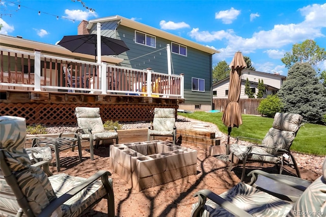 978 Mercury Cir, Lone Tree, CO 80124 - view of patio with a wooden deck