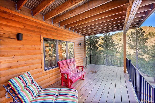 14564 Reserve Rd, Pine, CO 80470 - view of wooden terrace