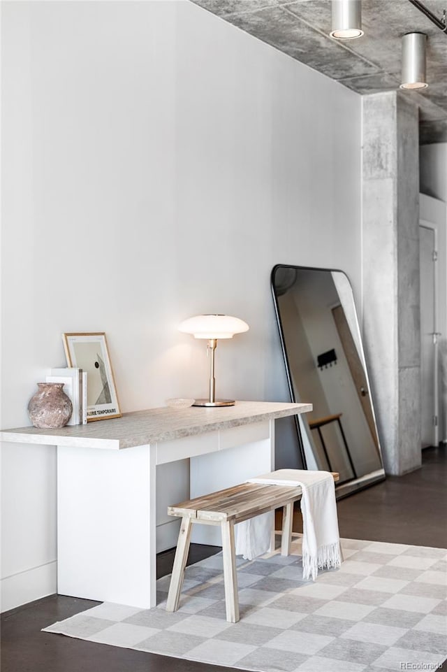 view of unfurnished dining area