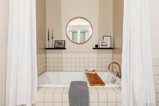 bathroom featuring a bath