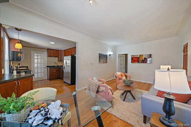 3420 Julian St, Denver, CO 80211 - living room with baseboards and light wood-style floors