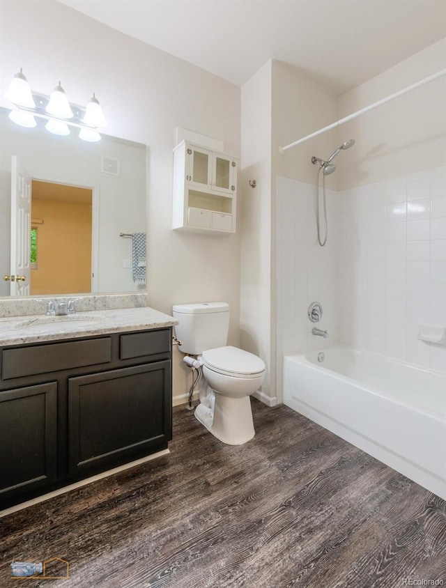 2428 W 82nd Pl Unit 3G, Westminster, CO 80031 - bathroom with wood finished floors, vanity, and  shower combination
