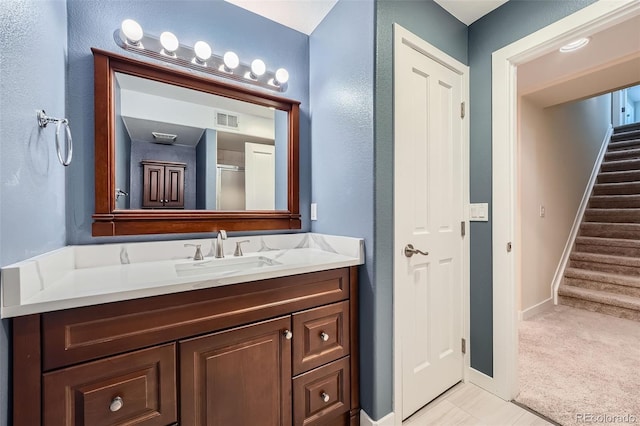 22019 E Arbor Dr, Aurora, CO 80016 - bathroom featuring vanity and an enclosed shower