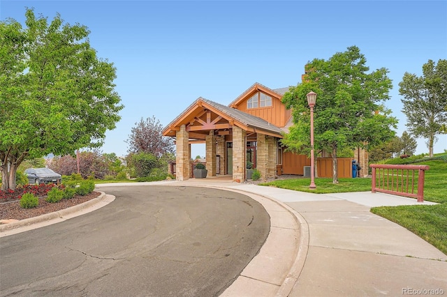 22019 E Arbor Dr, Aurora, CO 80016 - view of front of property with stone siding and board and batten siding