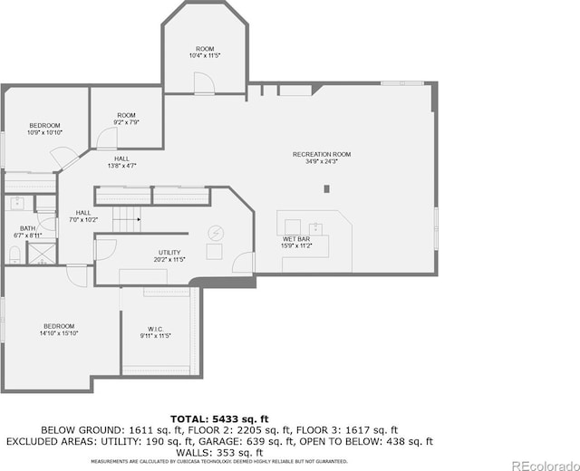 22019 E Arbor Dr, Aurora, CO 80016 - view of property floor plan