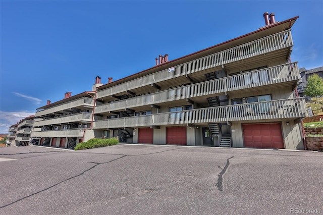 view of property featuring a garage