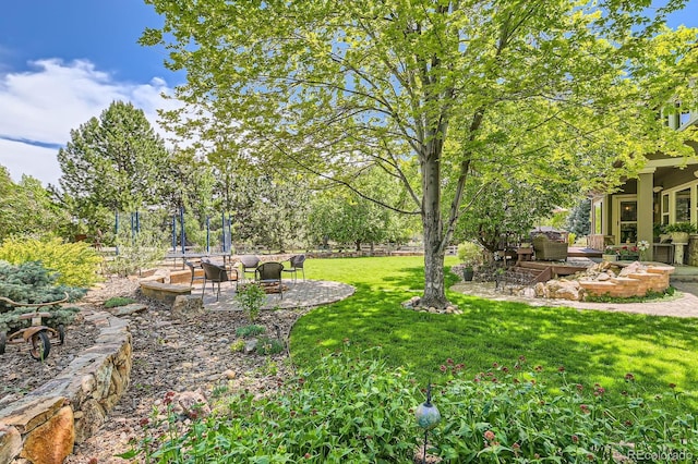 14118 Whitney Cir, Broomfield, CO 80023 - view of green lawn with a patio area and outdoor lounge area
