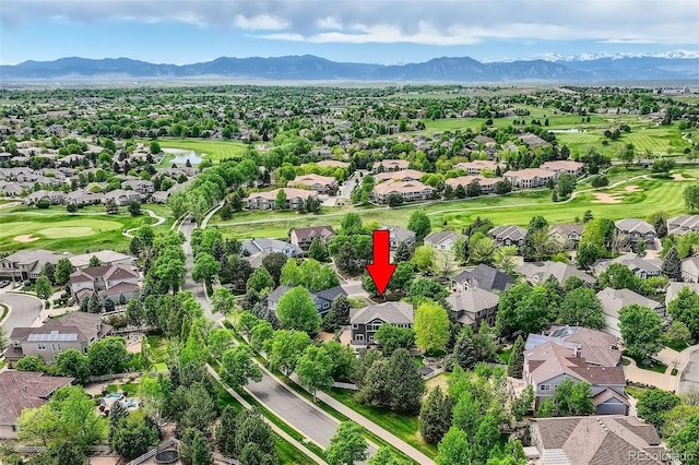 14118 Whitney Cir, Broomfield, CO 80023 - aerial view of residential area with mountains and a local golf course