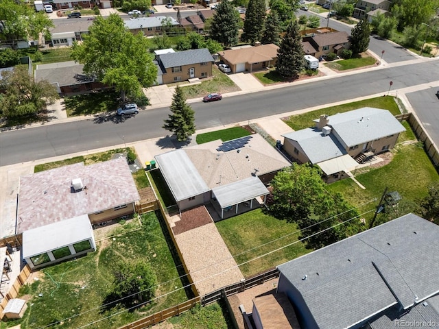 aerial perspective of suburban area