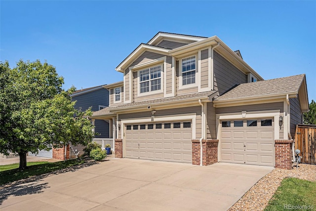 craftsman-style house with a garage