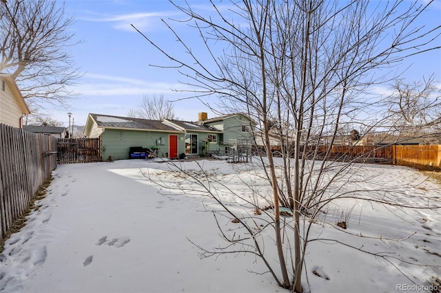 view of snowy yard