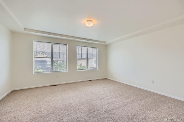 4414 Walden St, Denver, CO 80249 - carpeted spare room with baseboards and a tray ceiling