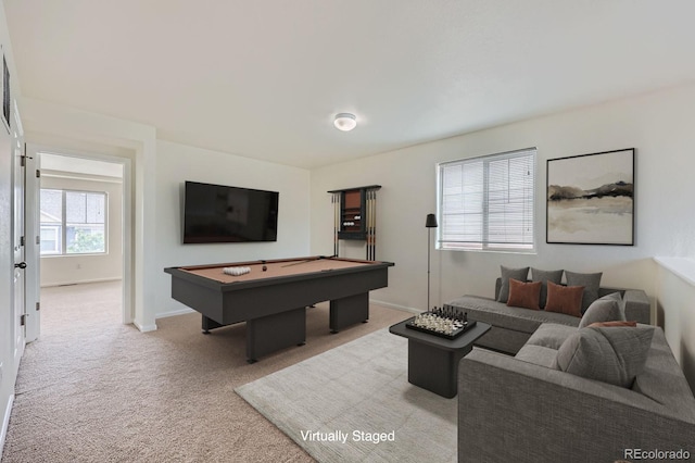 4414 Walden St, Denver, CO 80249 - living room with billiards and light carpet