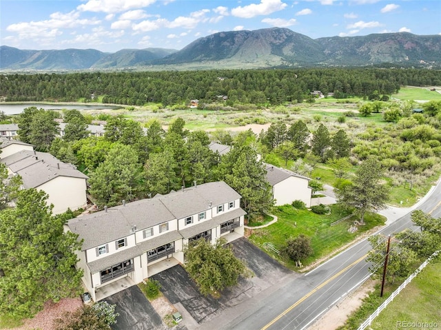 404 Raspberry Ln, Monument, CO 80132 - drone / aerial view of mountains and a heavily wooded area