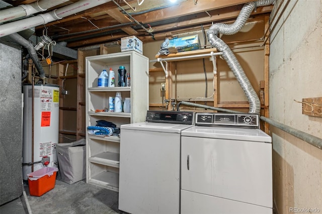 6627 Eaton St, Arvada, CO 80003 - laundry room with gas water heater and washing machine and dryer